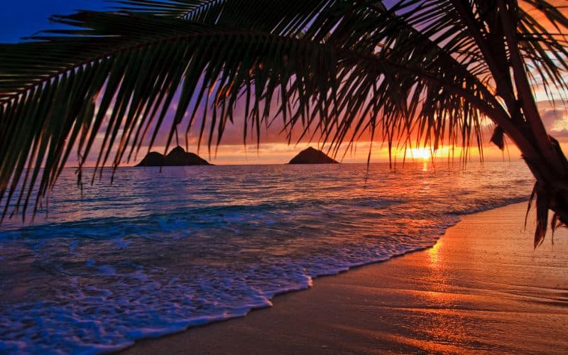 Lanikai beach sunrise hawaii usa